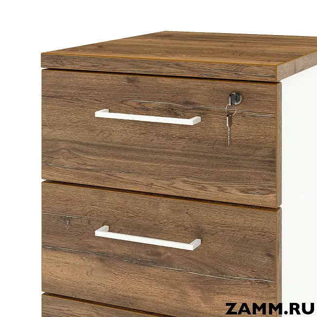 Тумба мобильная ZAMM. 3 ящика с центральным замком (Ш:410, Г:500, В:613)